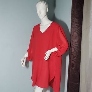 Chico's Red Tunic Blouse - 3